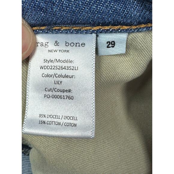 Rag & Bone Women's Dre Low-Rise Boyfriend Blue Denim Jeans - Size 29 (32x30) - Picture 6 of 6